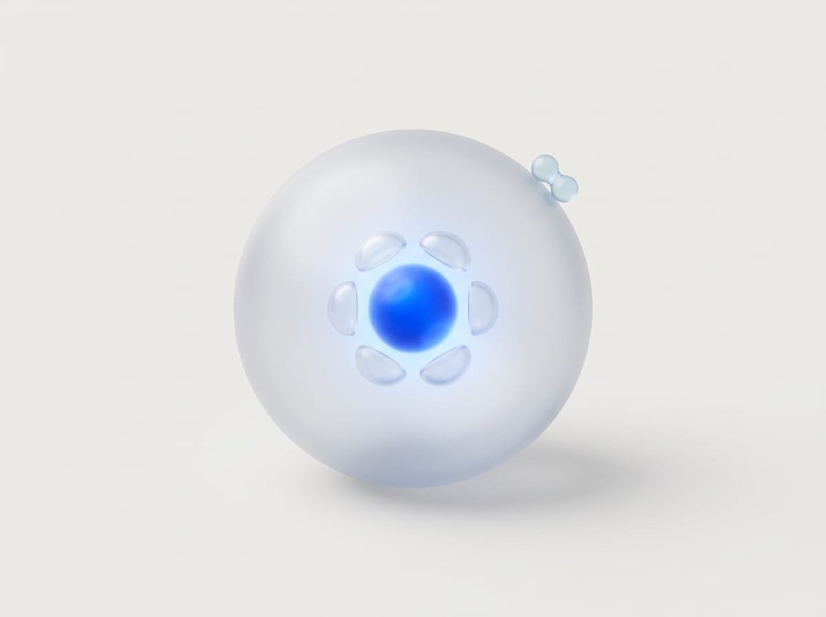 Illustration 3D d’une cellule qui active ses propres défenses antioxydantes
